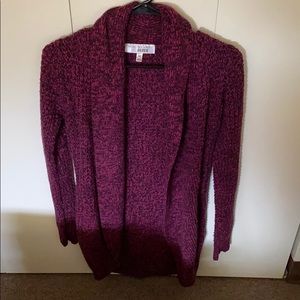 Long magenta cardigan